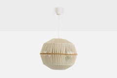 Swedish Designer, Pendant Light, Fabric, Sweden, 1960s