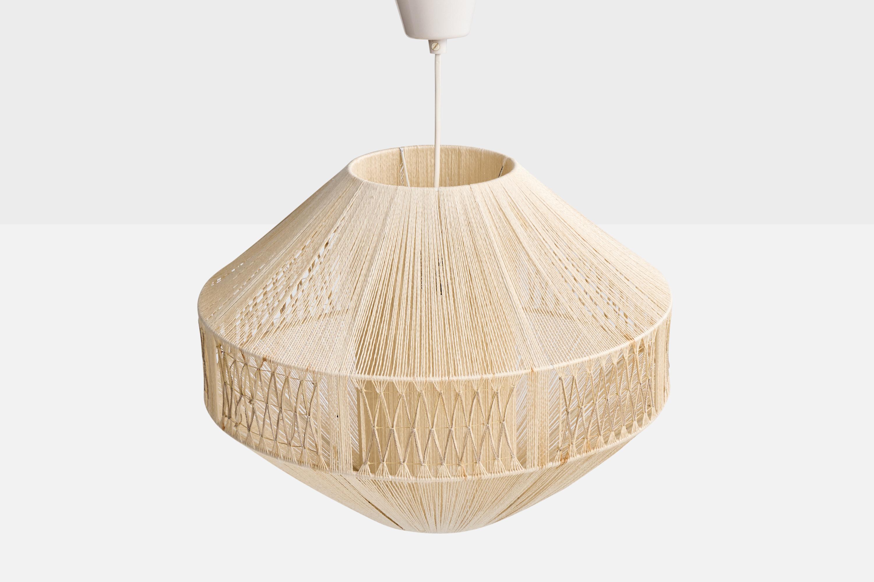 Suédois Designer suédois, lampe suspendue, tissu, Suède, années 1960 en vente