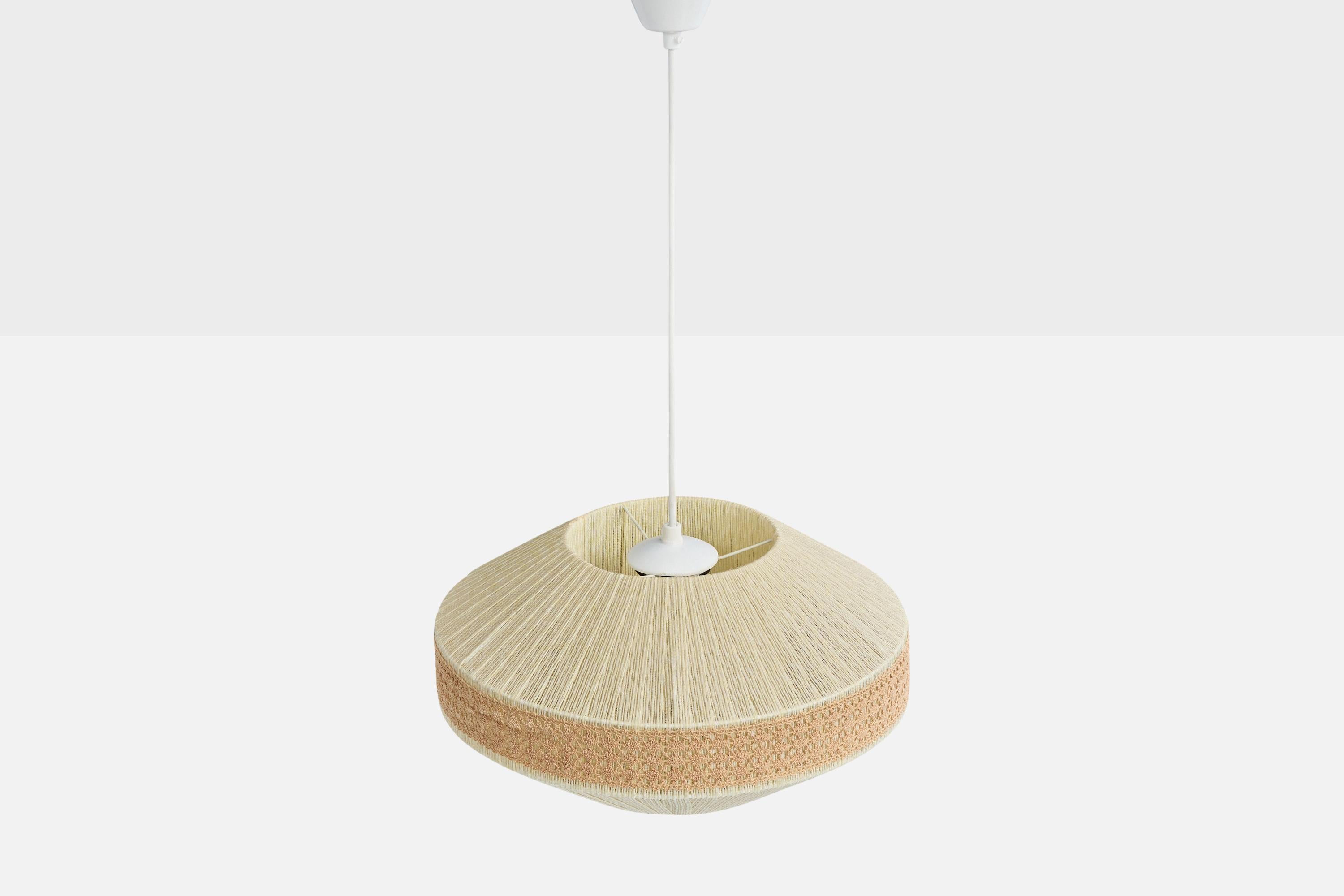 Svedese Designer svedese, lampada a sospensione, tessuto, Svezia, anni '1960 in vendita