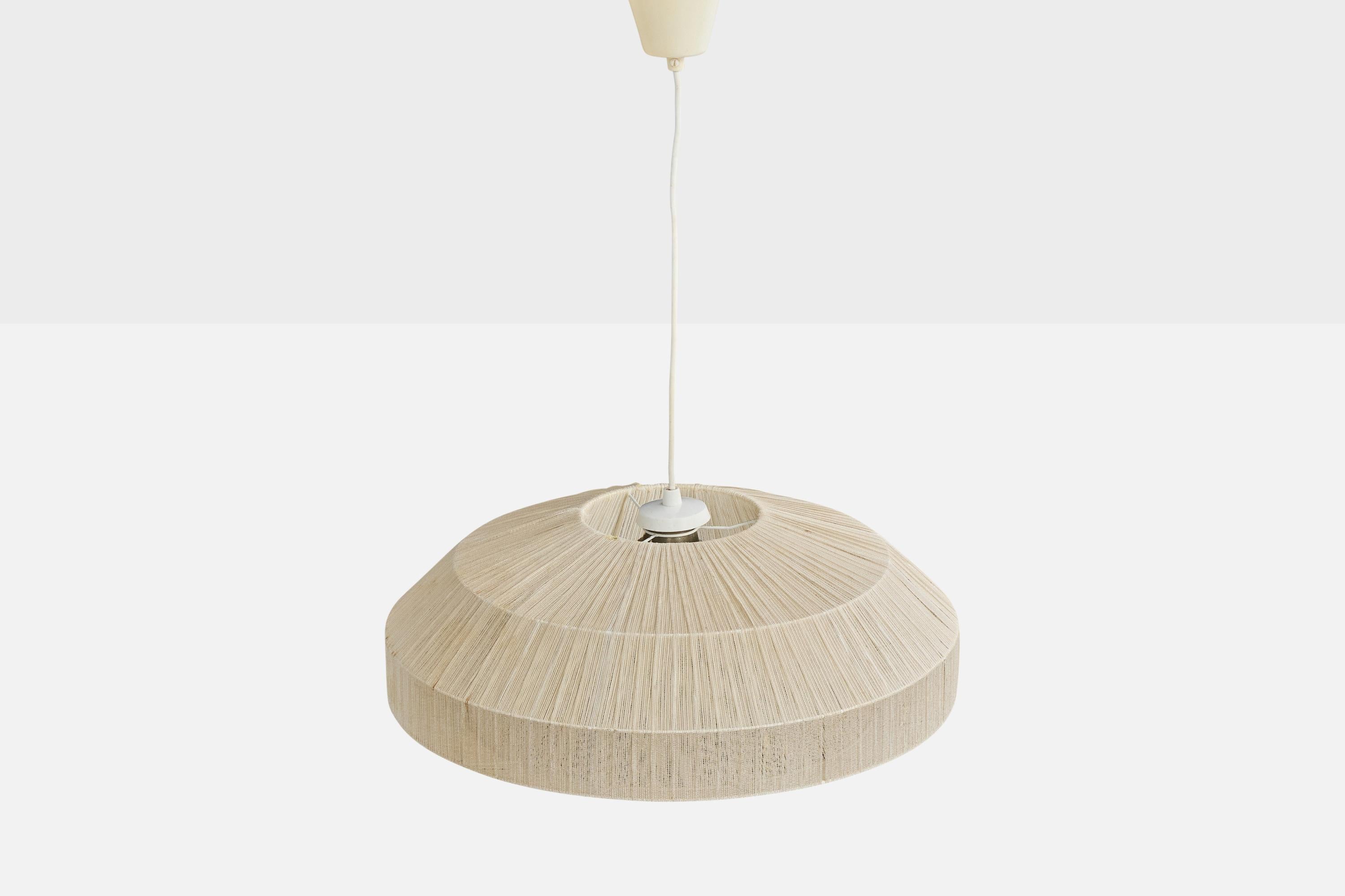 Svedese Designer svedese, lampada a sospensione, tessuto, Svezia, anni '1960 in vendita