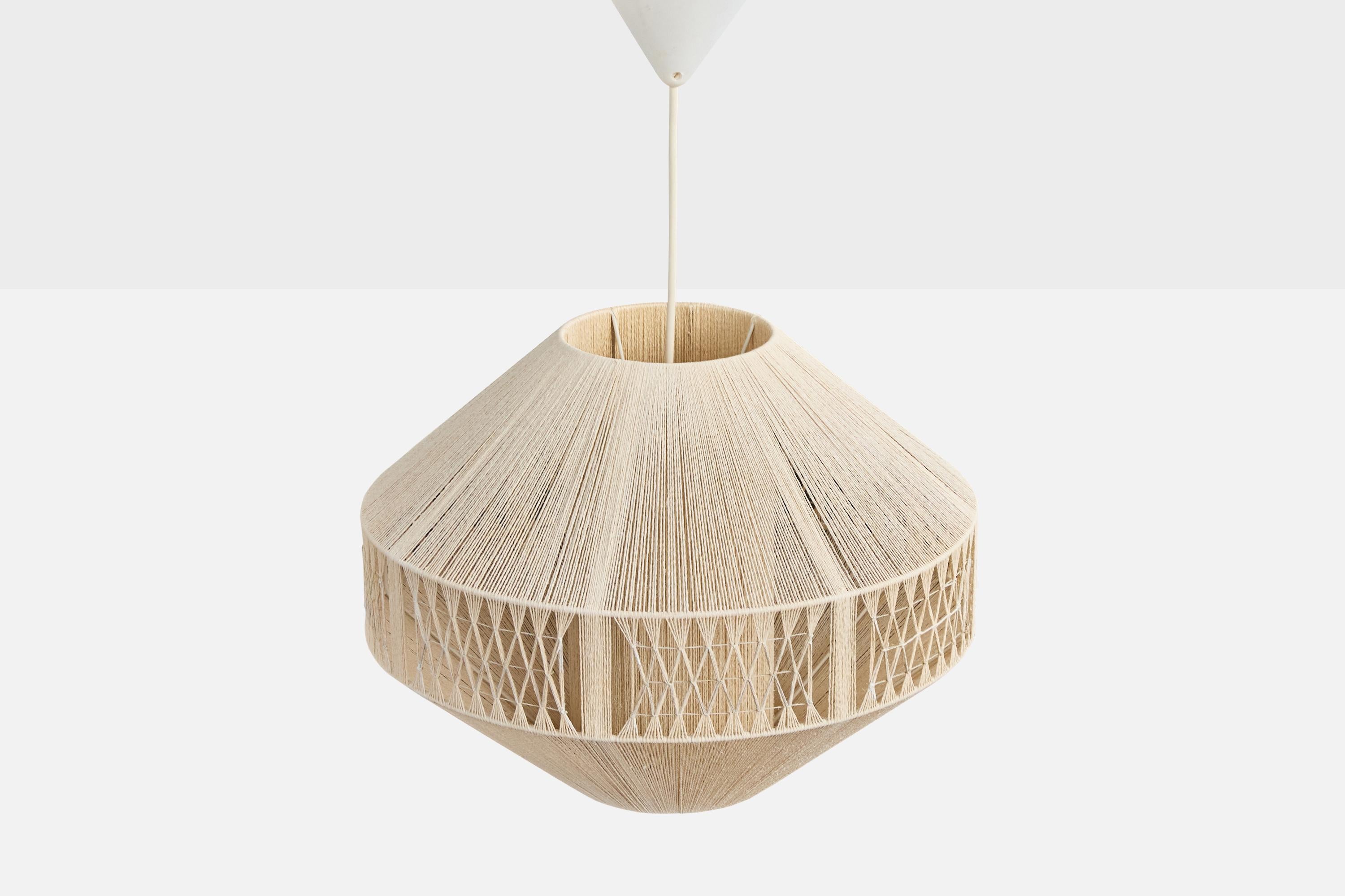 Suédois Designer suédois, lampe suspendue, tissu, Suède, années 1960 en vente