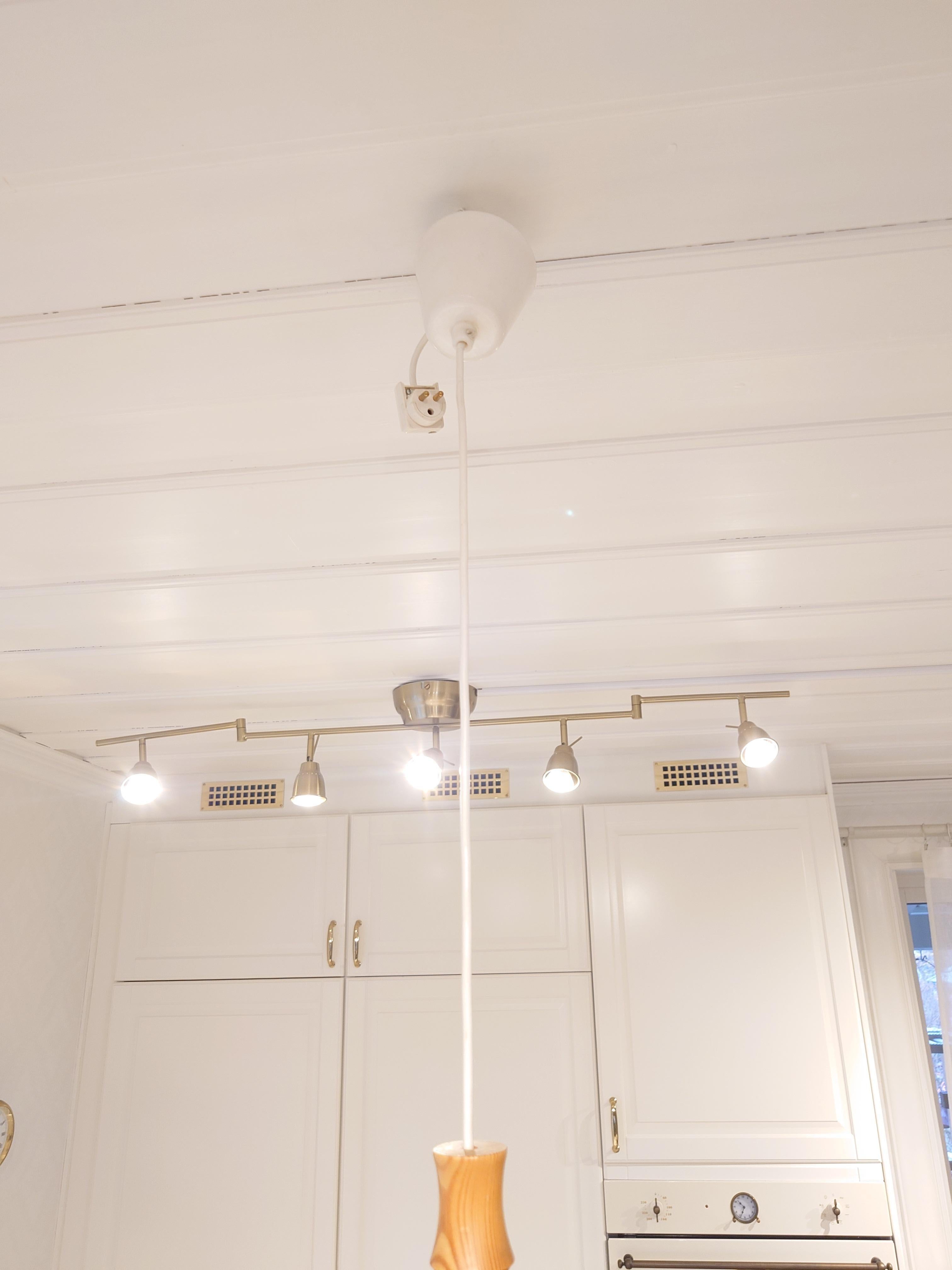 Designer svedese, lampada a sospensione, tessuto, Svezia, anni '1960 In condizioni buone in vendita a Boden, SE