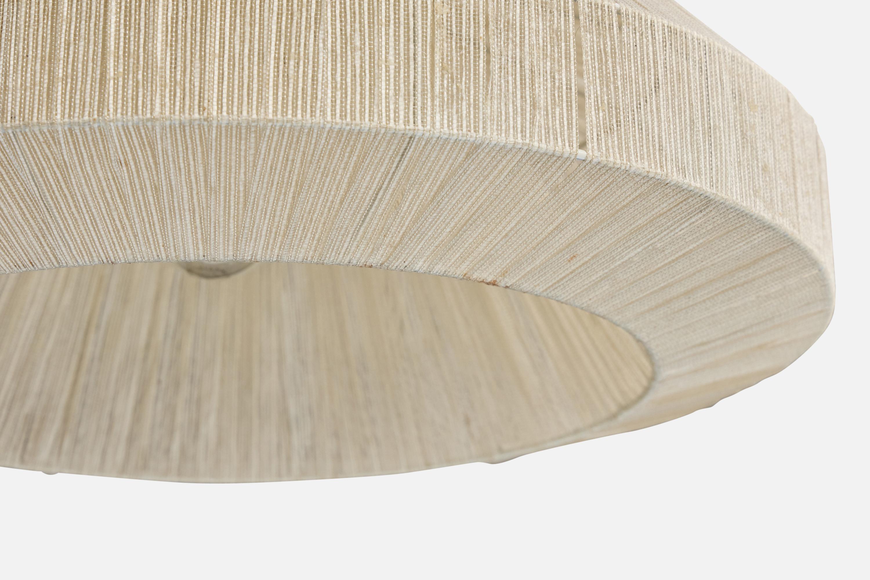 Metà XX secolo Designer svedese, lampada a sospensione, tessuto, Svezia, anni '1960 in vendita