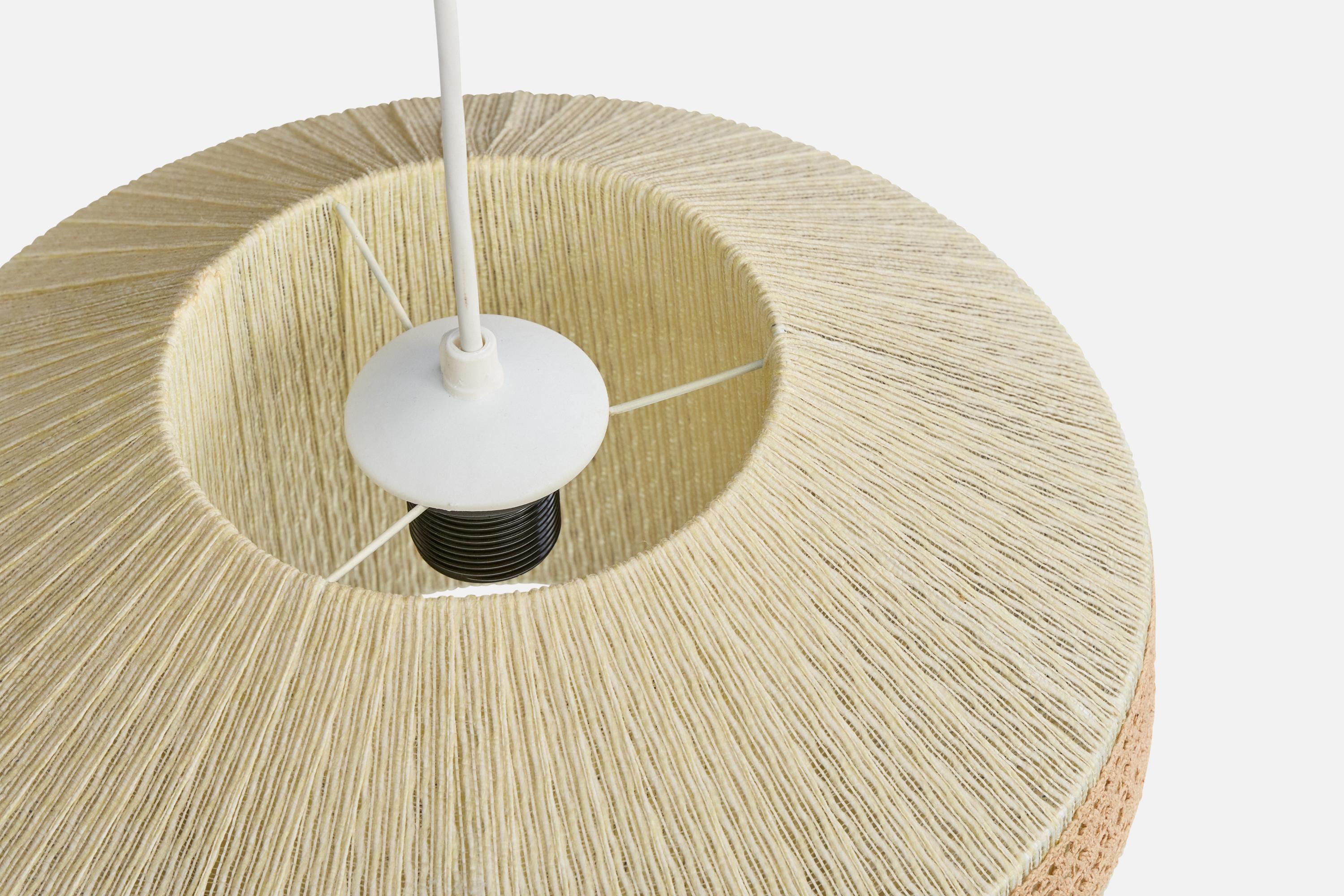 Designer svedese, lampada a sospensione, tessuto, Svezia, anni '1960 in vendita 1