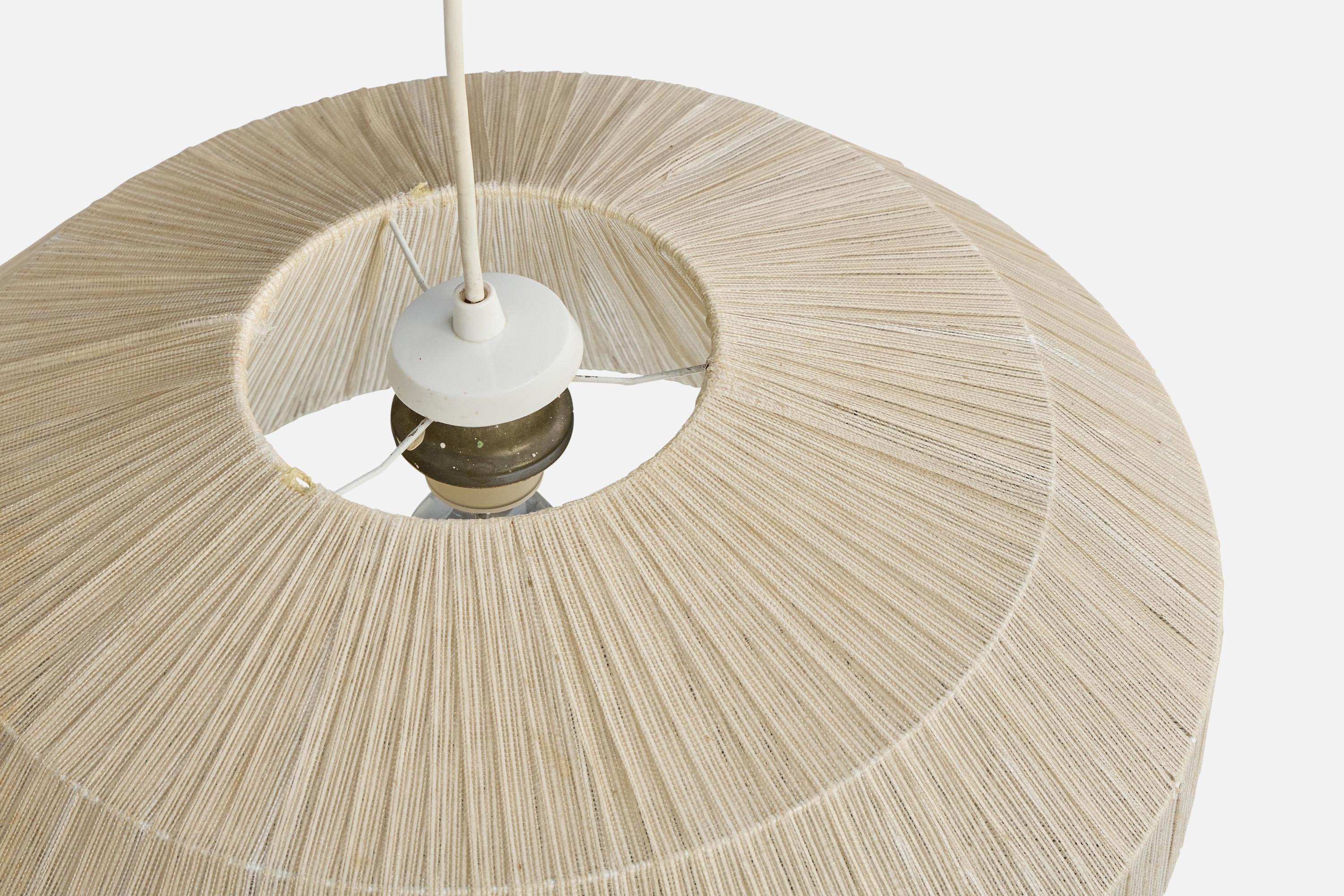 Designer svedese, lampada a sospensione, tessuto, Svezia, anni '1960 in vendita 1