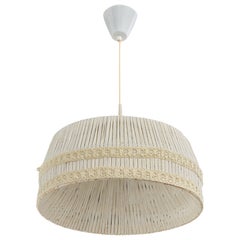 Designer suédois, lampe suspendue, tissu, Suède, années 1960