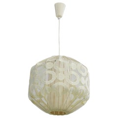 Swedish Designer, Pendant Light, Fabric, Sweden, 1960s