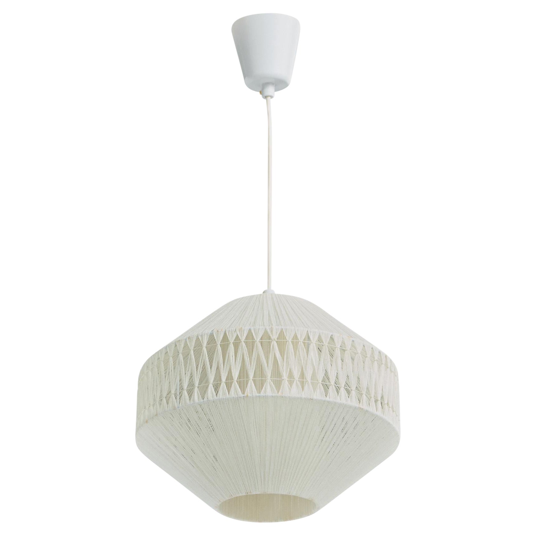 Swedish Designer, Pendant Light, Fabric, Sweden, 1960s For Sale