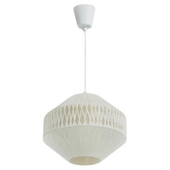 Swedish Designer, Pendant Light, Fabric, Sweden, 1960s