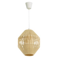 Swedish Designer, Pendant Light, Fabric, Sweden, 1960s