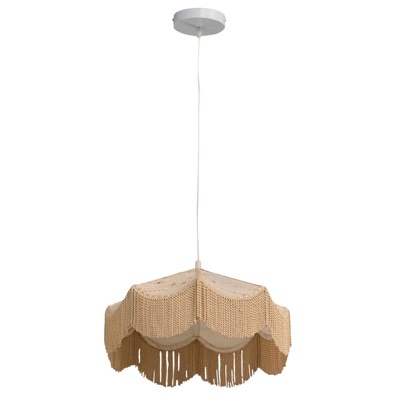 Swedish Designer, Pendant Light, Fabric, Sweden, 1960s