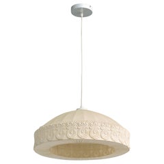 Swedish Designer, Pendant Light, Fabric, Sweden, 1960s