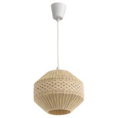 Swedish Designer, Pendant Light, Fabric, Sweden, 1960s