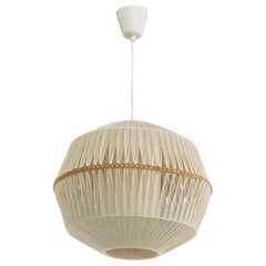 Swedish Designer, Pendant Light, Fabric, Sweden, 1960s