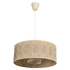 Swedish Designer, Pendant Light, Fabric, Sweden, 1960s