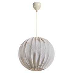 Swedish Designer, Pendant Light, Fabric, Sweden, 1960s