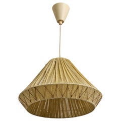 Schwedische Designerin, Pendelleuchte, Stoff, Schweden, 1960er Jahre