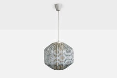 Designer svedese, lampada a sospensione, tessuto, Svezia, anni '1970