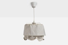 Swedish Designer, Pendant Light, Fabric, Sweden, 1970s