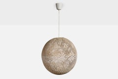 Swedish Designer, Pendant Light, Fabric, Sweden, 1970s