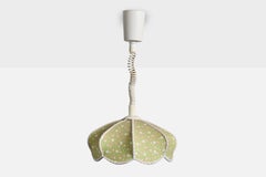 Swedish Designer, Pendant Light, Fabric, Sweden, 1970s