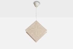 Swedish Designer, Pendant Light, Fabric, Sweden, 1970s