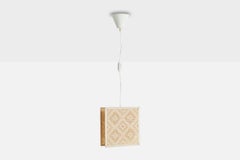 Swedish Designer, Pendant Light, Fabric, Sweden, 1970s