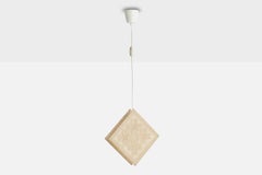 Swedish Designer, Pendant Light, Fabric, Sweden, 1970s