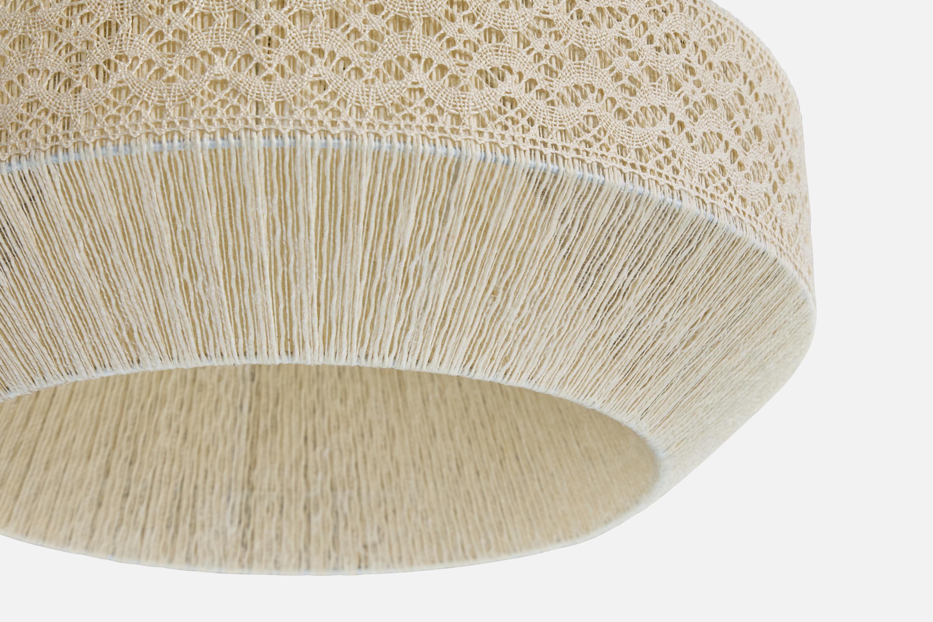 Fine XX secolo Designer svedese, lampada a sospensione, tessuto, Svezia, anni '1970 in vendita