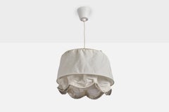 Swedish Designer, Pendant Light, Fabric, Sweden, 1970s