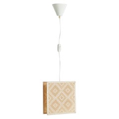 Swedish Designer, Pendant Light, Fabric, Sweden, 1970s