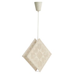 Swedish Designer, Pendant Light, Fabric, Sweden, 1970s