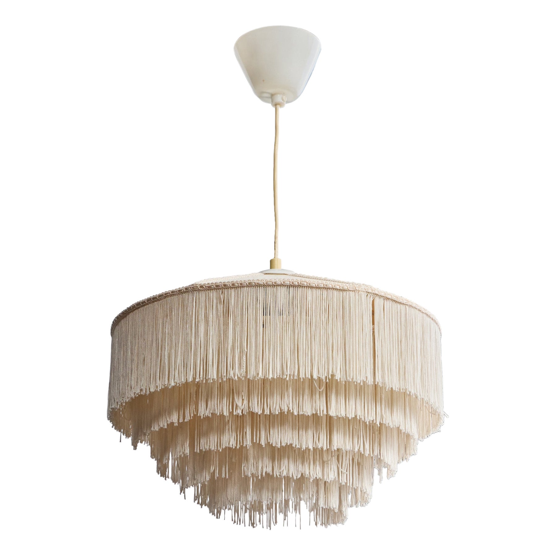 Designer svedese, lampada a sospensione, tessuto, Svezia, anni '1970