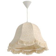 Swedish Designer, Pendant Light, Fabric, Sweden, 1970s