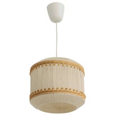 Swedish Designer, Pendant Light, Fabric, Sweden, 1970s