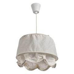 Swedish Designer, Pendant Light, Fabric, Sweden, 1970s