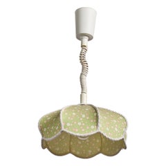 Swedish Designer, Pendant Light, Fabric, Sweden, 1970s