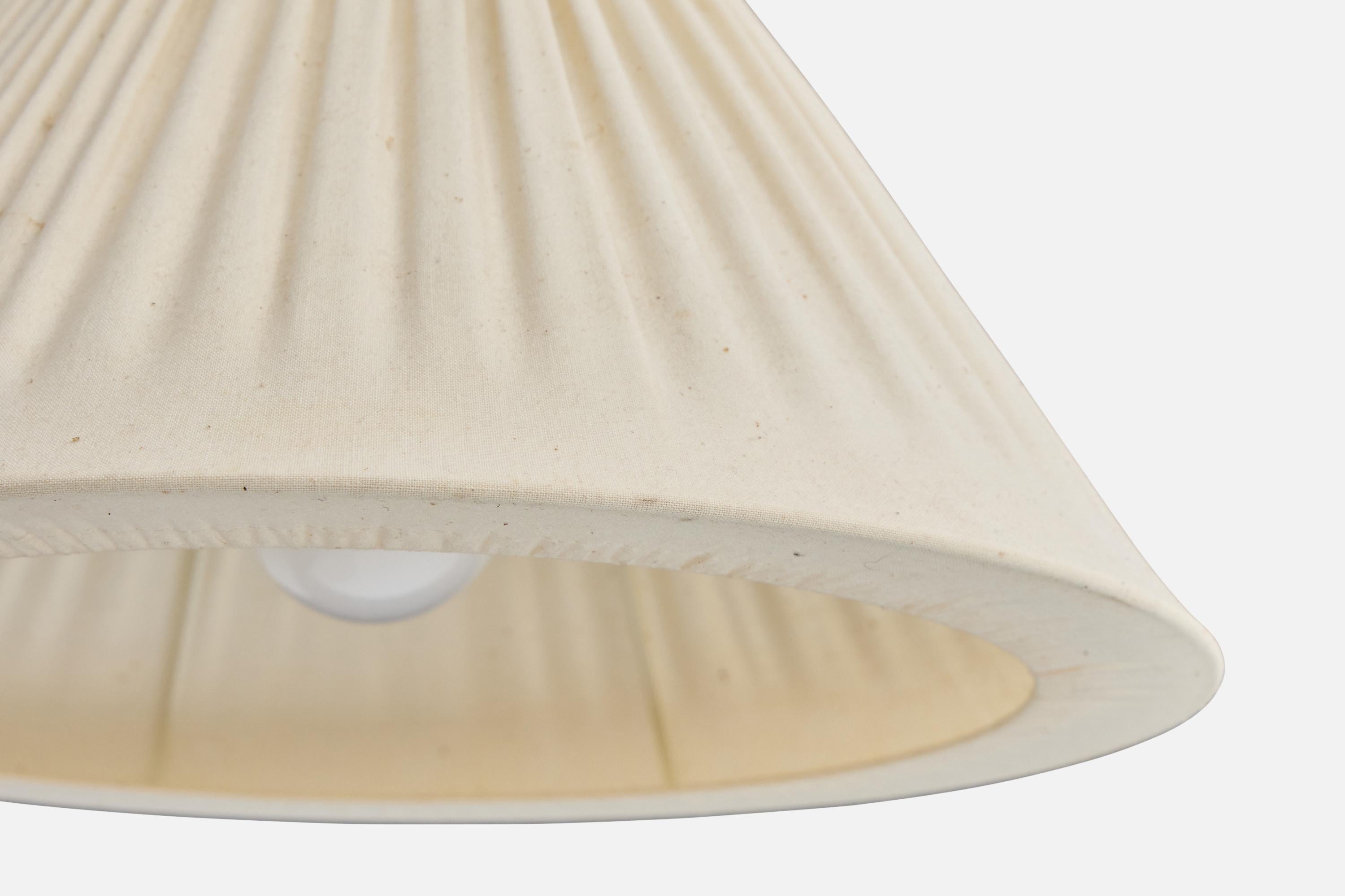 Metà XX secolo Lampada a sospensione di design svedese, Fabrice, Teak, Ottone, Svezia, anni '50 in vendita