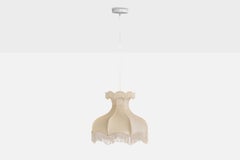 Designer svedese, lampada a sospensione, tessuto, legno, Svezia, anni '1970