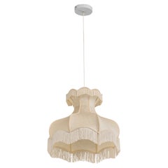 Designer svedese, lampada a sospensione, tessuto, legno, Svezia, anni '1970