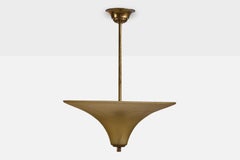 Designer svedese, lampada a sospensione, vetro, ottone, Svezia, anni '50