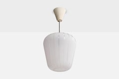 Designer svedese, lampada a sospensione, vetro, metallo, Svezia, anni '40