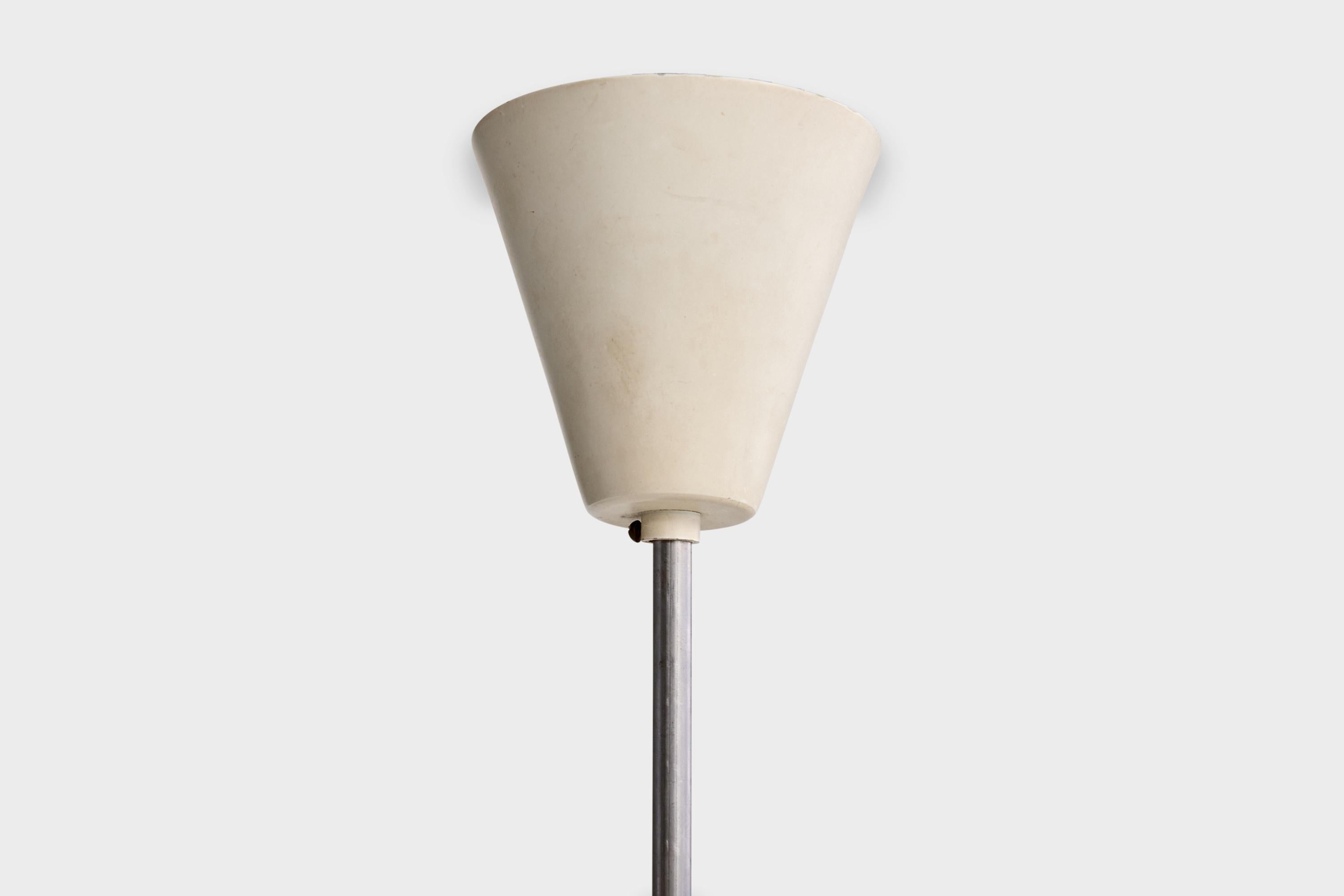 Designer svedese, lampada a sospensione, vetro, metallo, Svezia, anni '40 in vendita 1