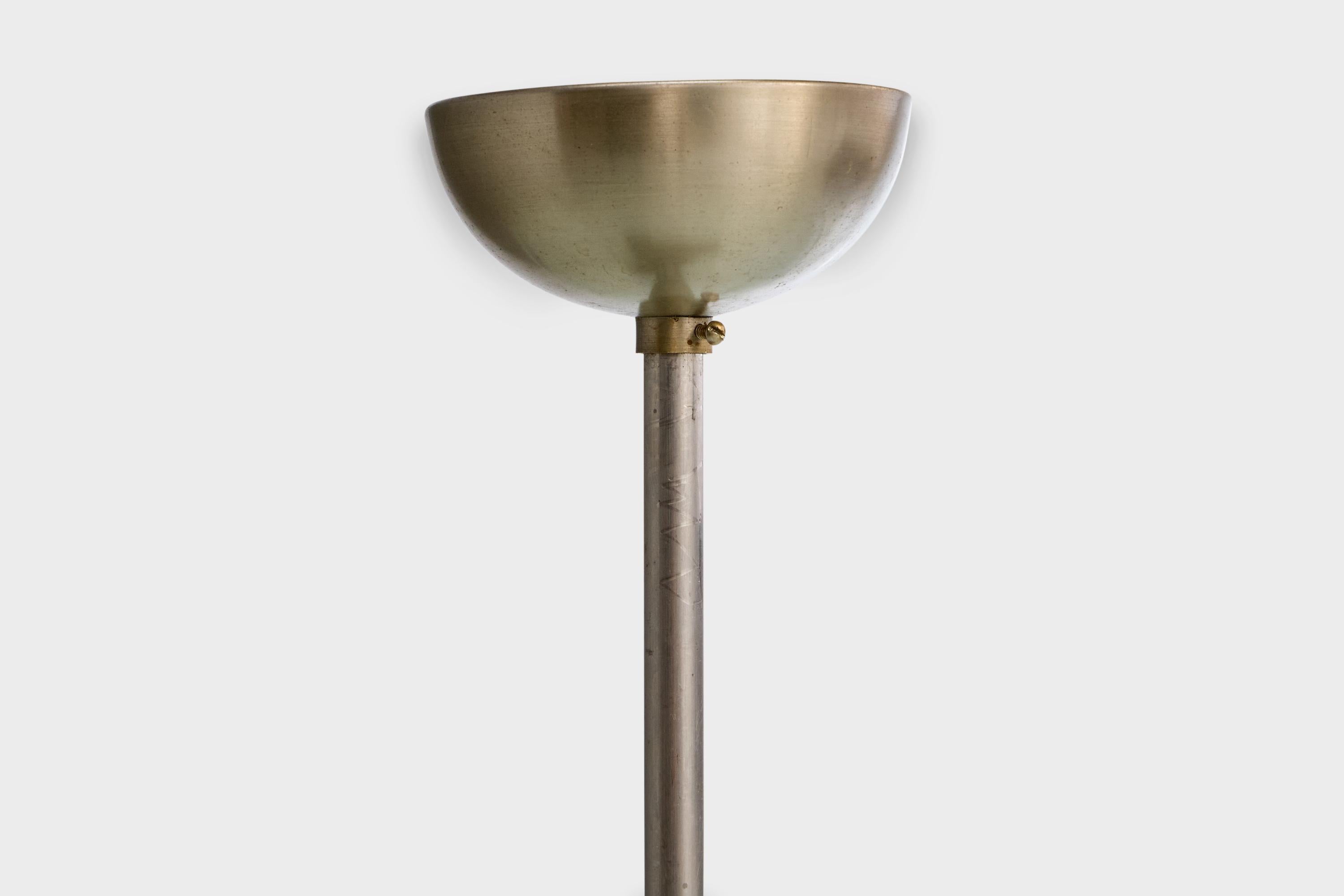 Designer suédois, suspension, verre, nickel, Suède, années 1930 en vente 1