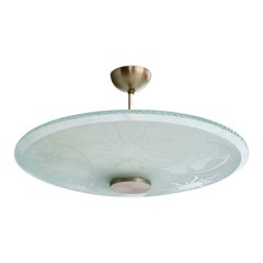 Designer suédois, suspension, verre, nickel, Suède, années 1930