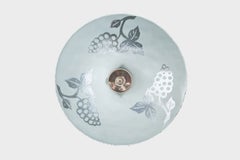 Diseñador sueco, lámpara colgante, metal, cristal, Suecia, años 30