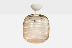 Swedish Designer, Pendant Light, Metal, Glass, Sweden, 1930s