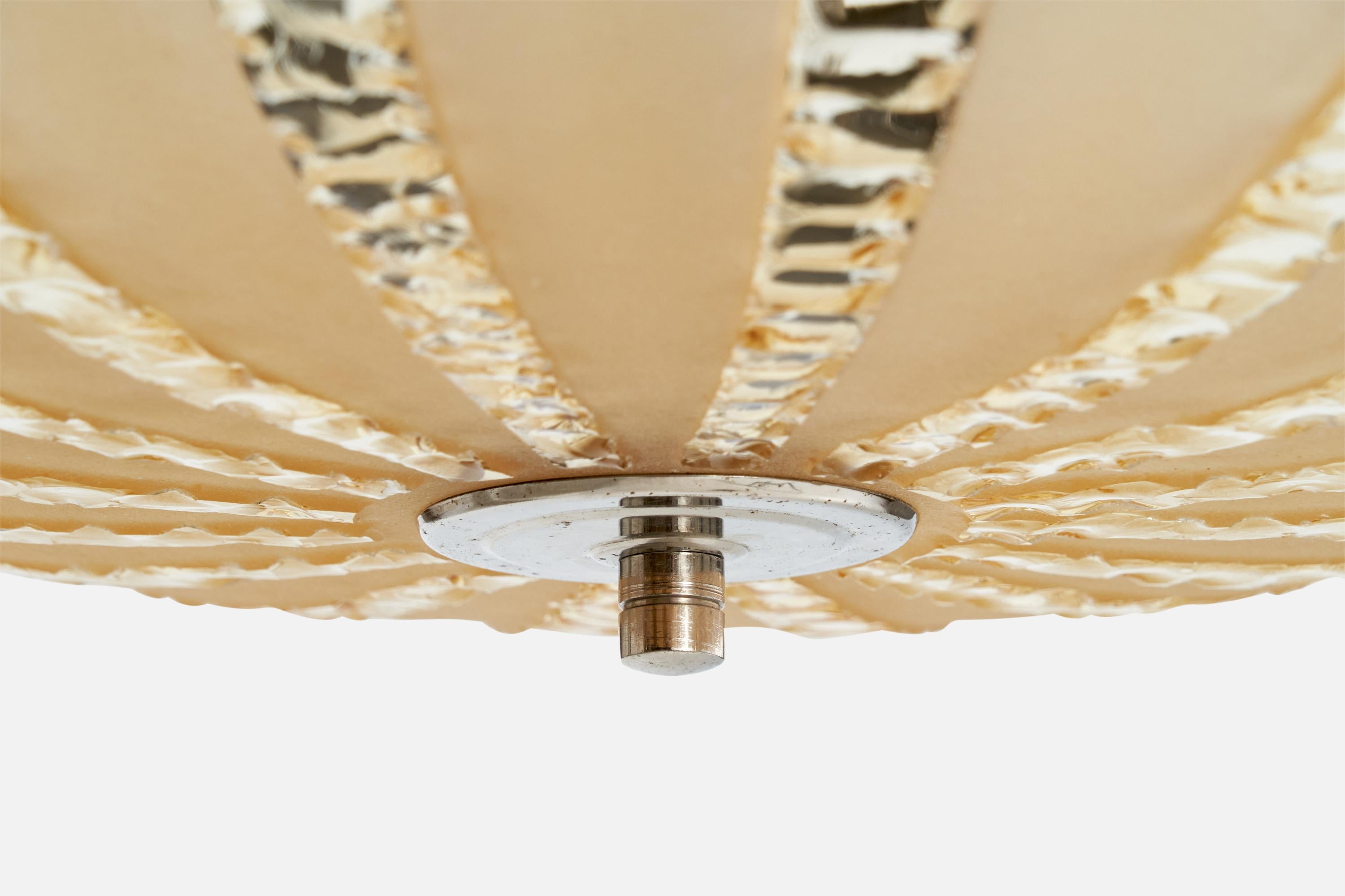 Swedish Designer, Pendant Light, Metal, Glass, Sweden, 1930s 1