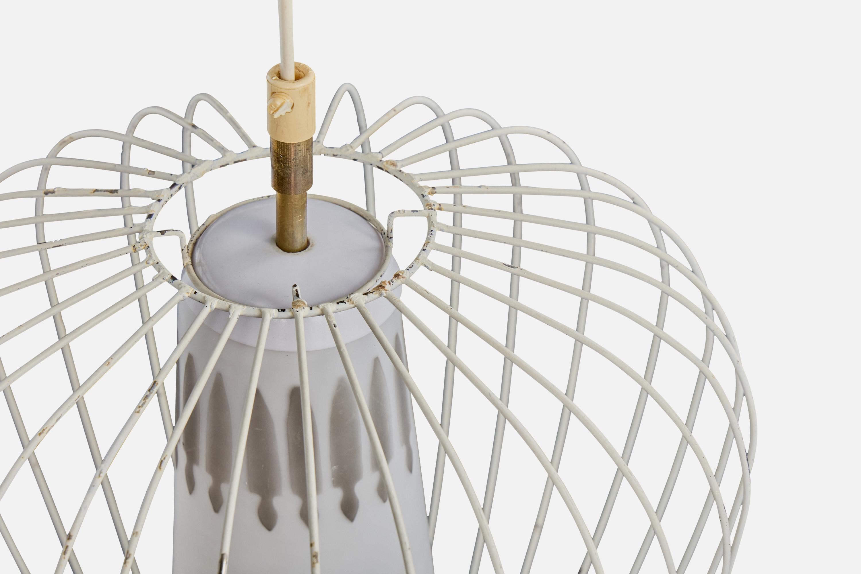 Design/One Light, métal, verre, Suède, années 1950 en vente 2