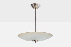 Designer svedese, lampada a sospensione, nichel, vetro, Svezia, anni '1930